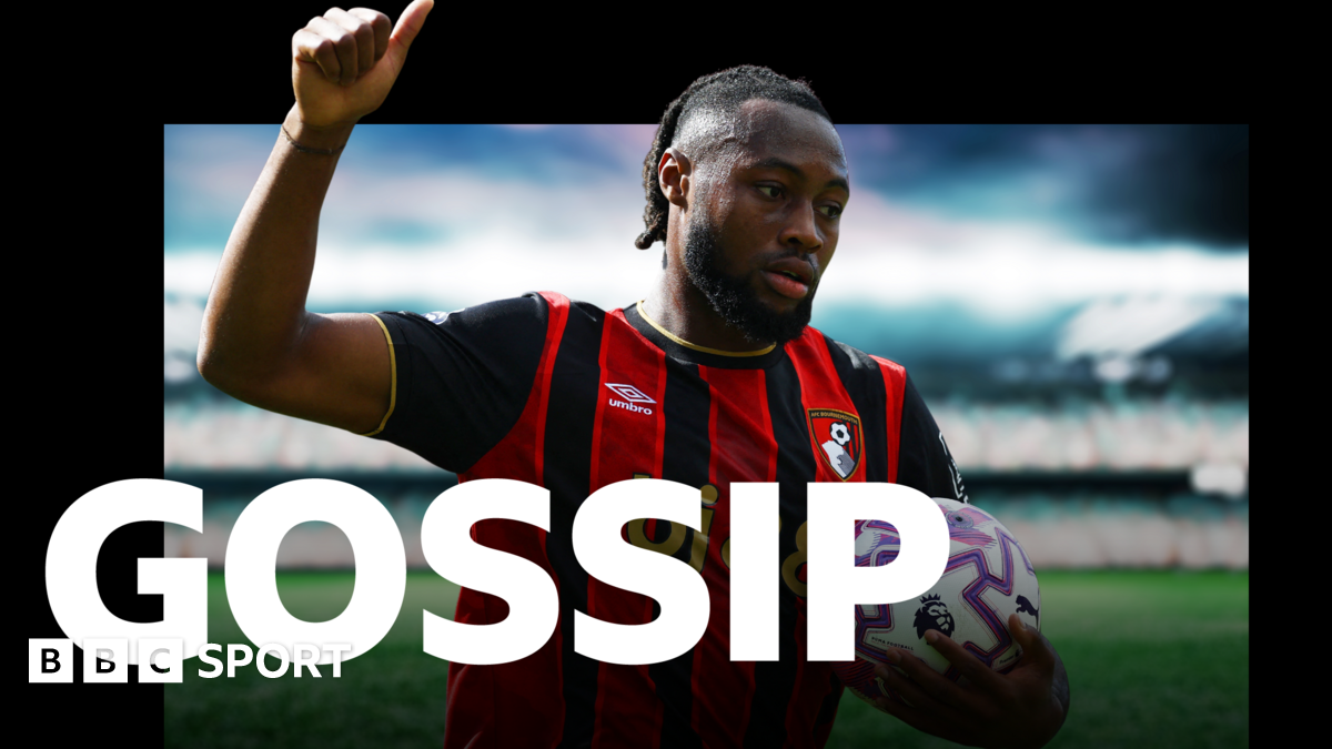 A graphic of Premier League players from every team in the division in 2025-26 season, with the Premier League trophy in front of them.