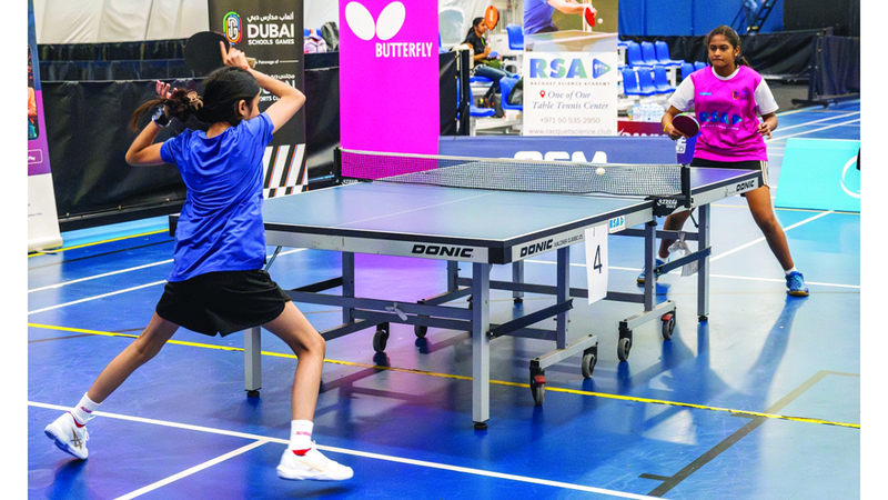 ختام منافسات تنس الطاولة والغولف في دورة «مايديا لألعاب مدارس دبي»
