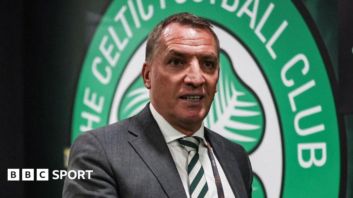 Celtic manager Brendan Rodgers arrives ahead of a UEFA Europa League 2025/26 League Phase MD3 match between Celtic and SK Sturm Graz at Celtic Park,