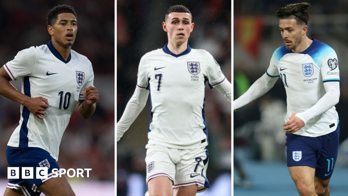 Jude Bellingham, Phil Foden and Jack Grealish