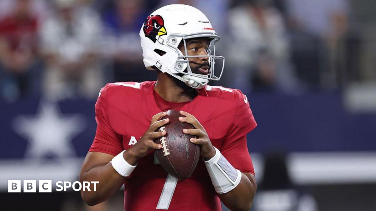 Arizona Cardinals quarterback Jacoby Brissett preparing to throw the ball