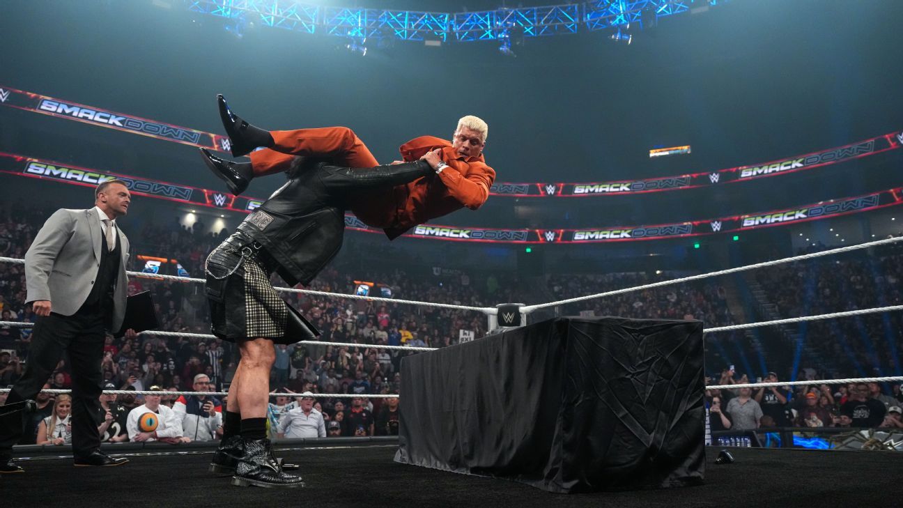 أبرز أحداث عرض سماك داون في WWE: توقيع العقد يؤدي إلى شجار آخر بين رودس وماكنتاير﻿
