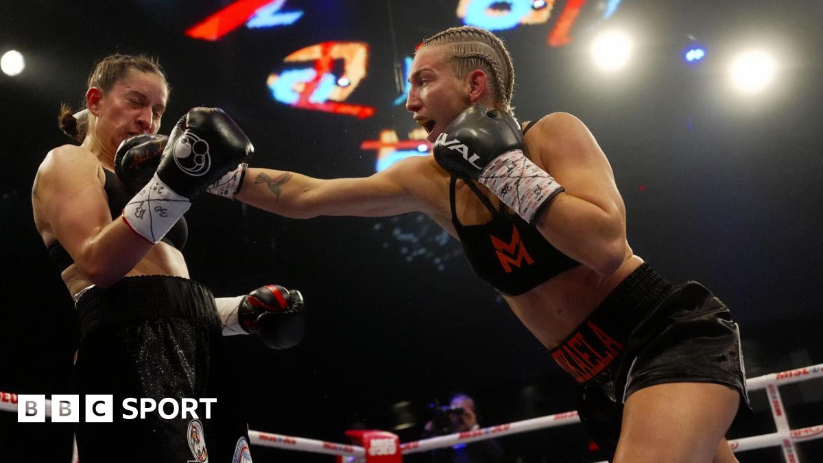 Mikaela Mayer lands a jab against Mary Spencer