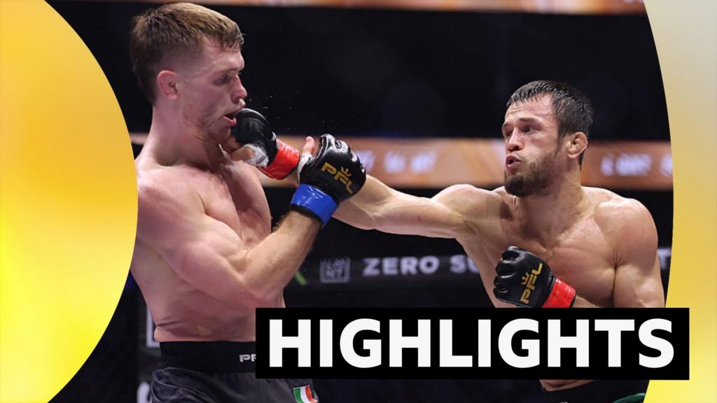 Usman Nurmagomedov punches Paul Hughes