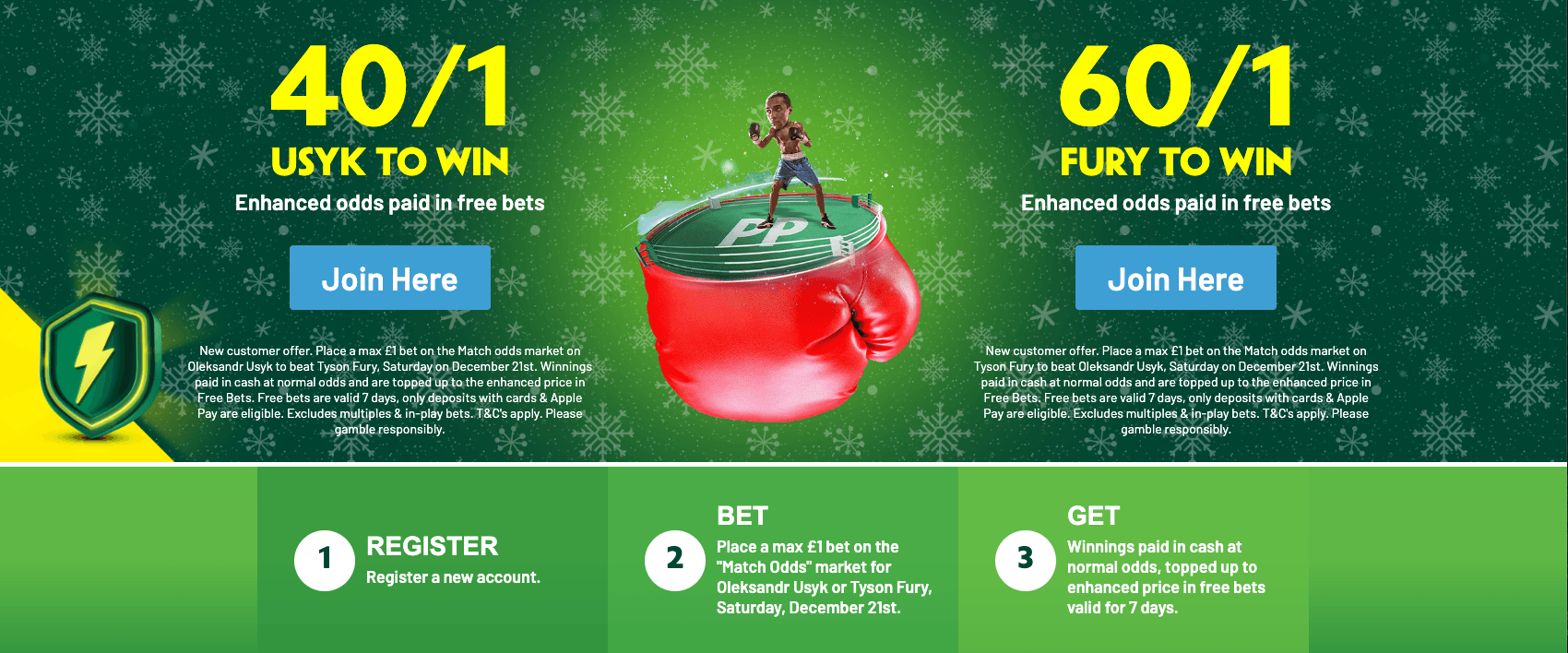 Paddy Power Sign-Up Offer: Get 40/1 On Usyk To Win Or 60/1 On Fury To Win In Fury vs Usyk