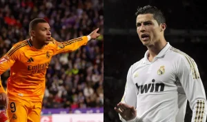 فيديو| مبابي يسعى إلى تحطيم رقم كريستيانو رونالدو مع ريال مدريد