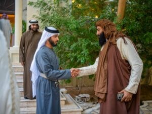 زايد بن حمد يستقبل وفد الهيئة الليبية للصيد البري والرماية