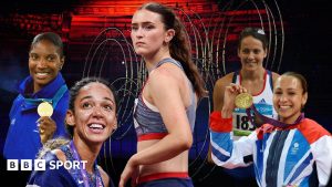 Denise Lewis, Katarina Johnson-Thompson, Abigail Pawlett, Kelly Sotherton  and Jessica Ennis-Hill