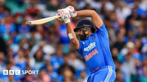 Rohit Sharma batting for India