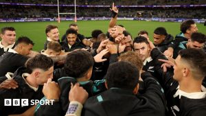 All Blacks players celebrate