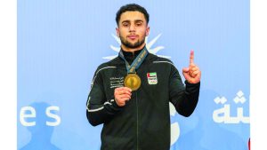 سالم الحمود فاز بالميدالية الذهبية بوزن 75 كغ. من المصدر