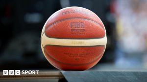 A Fiba-branded basketball