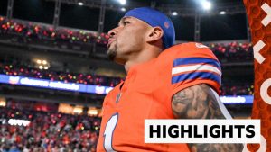 Evan Engram of the Denver Broncos