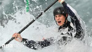 Kurts Adams Rozentals training at Lee Valley White Water Centre in March 2024
