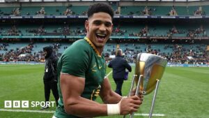 South Africa players celebrate