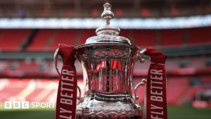 The FA Cup trophy at Wembley