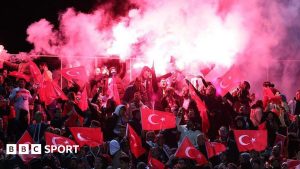 Football fans in Turkey