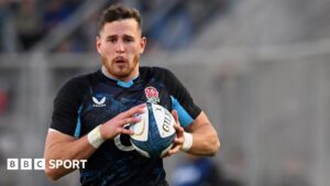 Freddie Steward in action for England in Argentina